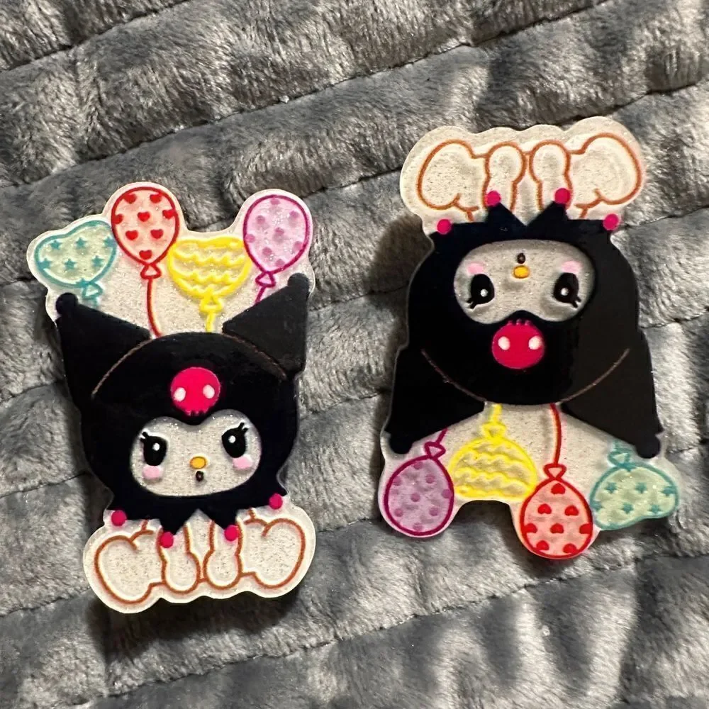 Gothic Sanrio Kuromi 2pcs Hair Accessories Hair Clip's adorable & sp… New